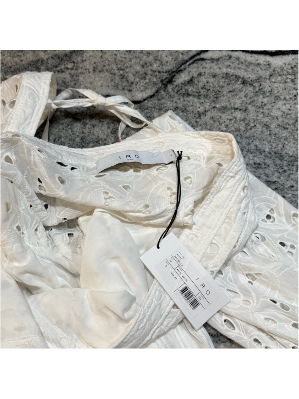 IRO Meila White Eyelet Dress Mini - Picture 8 of 9